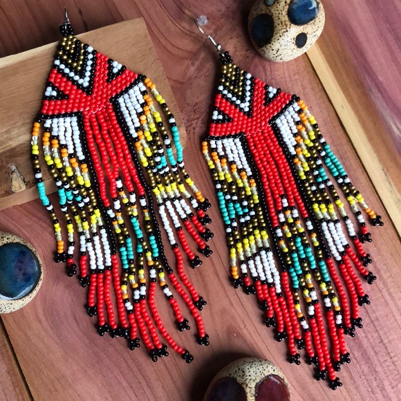 Jewelry - Southwestern Beaded Statement Earrings!